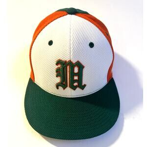 University of Miami hurricanes fitted hat Sz 7 3/4 cane’s UM unique fresh look